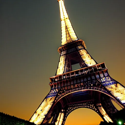 Prompt: eiffel tower at night,