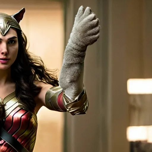 Image similar to film still of gal gadot in cats ( 2 0 1 6 )