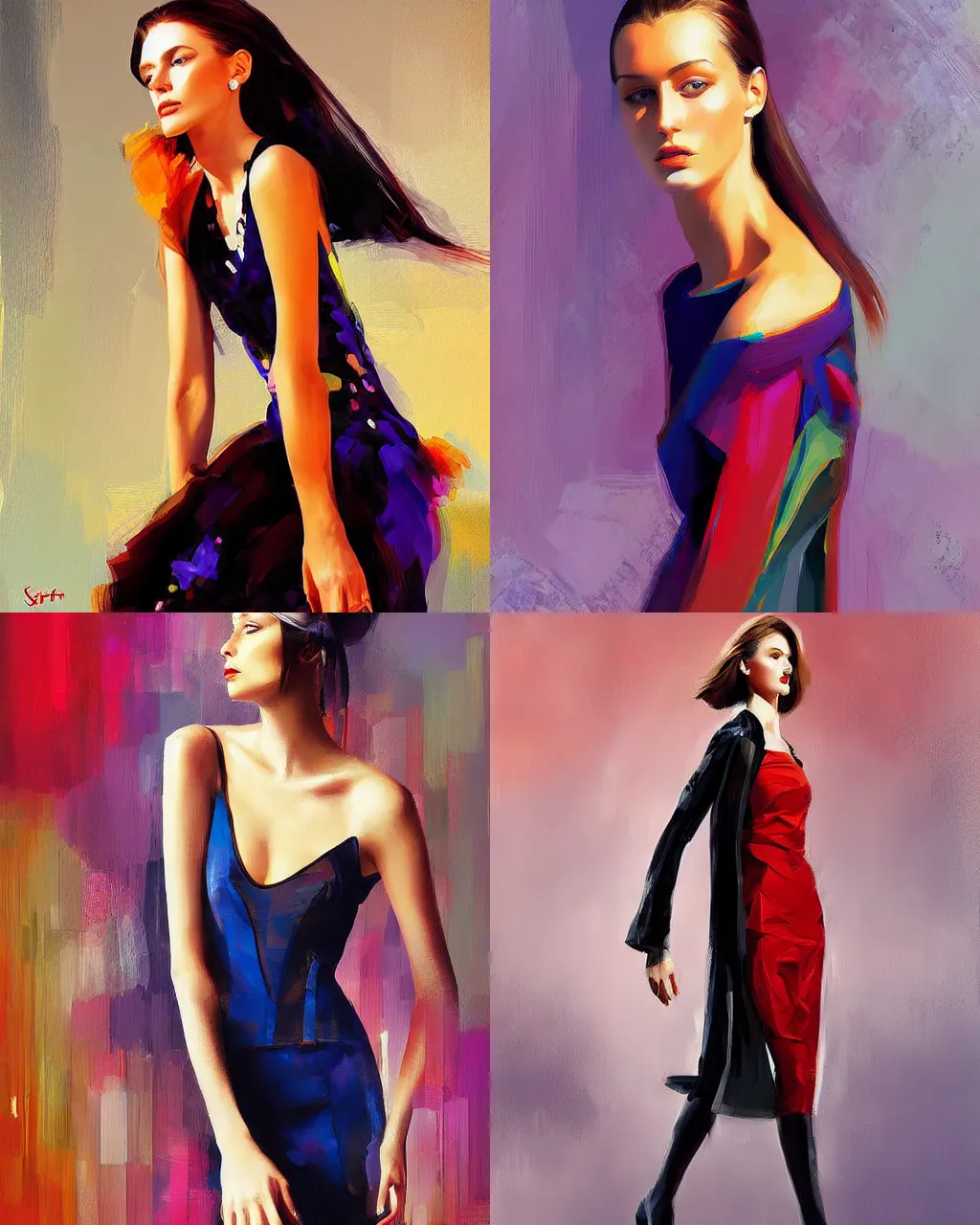 Prompt: stefan kostic digital art of beautiful modern girl wearing high fashion clothing