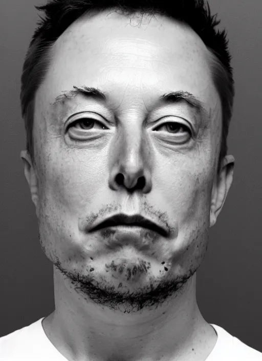 Prompt: A mugshot photo of Elon Musk