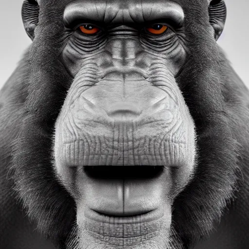 Image similar to hyperrealistic dslr film still of arnold schwarzenegger disguised as ( baboon ), stunning 8 k octane comprehensive 3 d render, inspired by istvan sandorfi & greg rutkowski & unreal engine, perfect symmetry, dim volumetric cinematic lighting, extremely hyper - detailed, incredibly real lifelike attributes & flesh texture, intricate, masterpiece, artstation, stunning