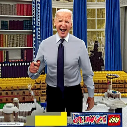 Image similar to biden built out of legos