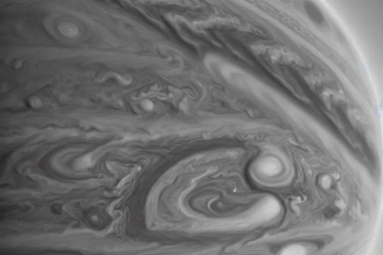 Image similar to the planet jupiter colliding with the earth, photo taken from the surface of the earth, black and white spielberg 3 5 mm film cinematic 4 k