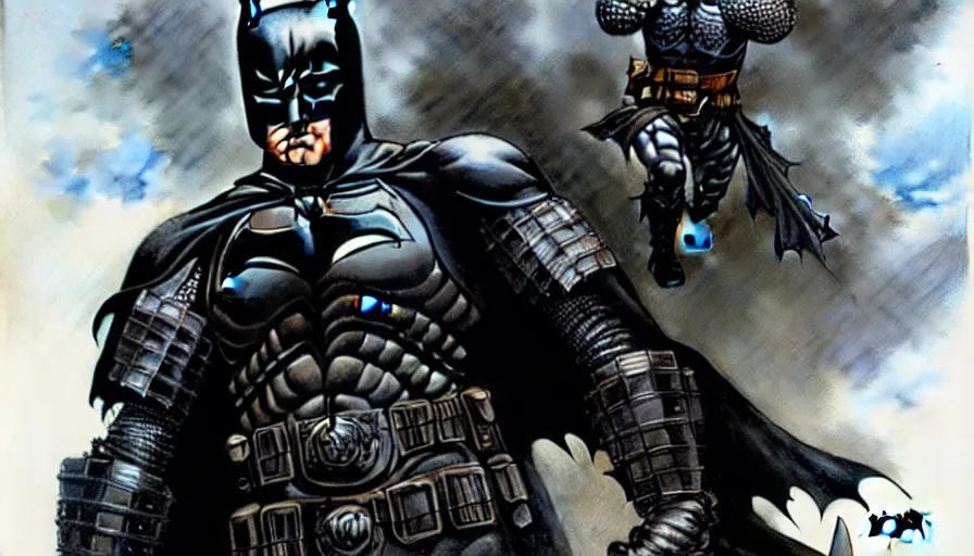 Prompt: dark knight, right anatomy, shiny armour hyperrealistic, ultra high definition details, lot of different details, style by Adrian Smith