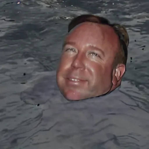 Image similar to Alex Jones floating peacefully above all his problems