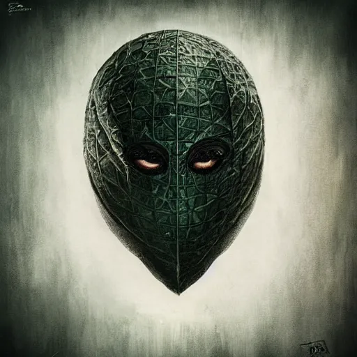 Image similar to Mysterio, artwork by Antón Semenov,