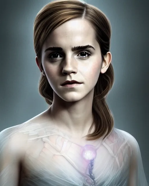 Image similar to emma watson as hermione cast magic spell, hogwarts, d & d, soft diffused light, bjork aesthetic, translucent, by rineke dijkstra and artgerm, intricate details, highly detailed, masterpiece,