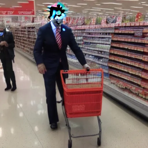 Prompt: Joe Biden at target shopping