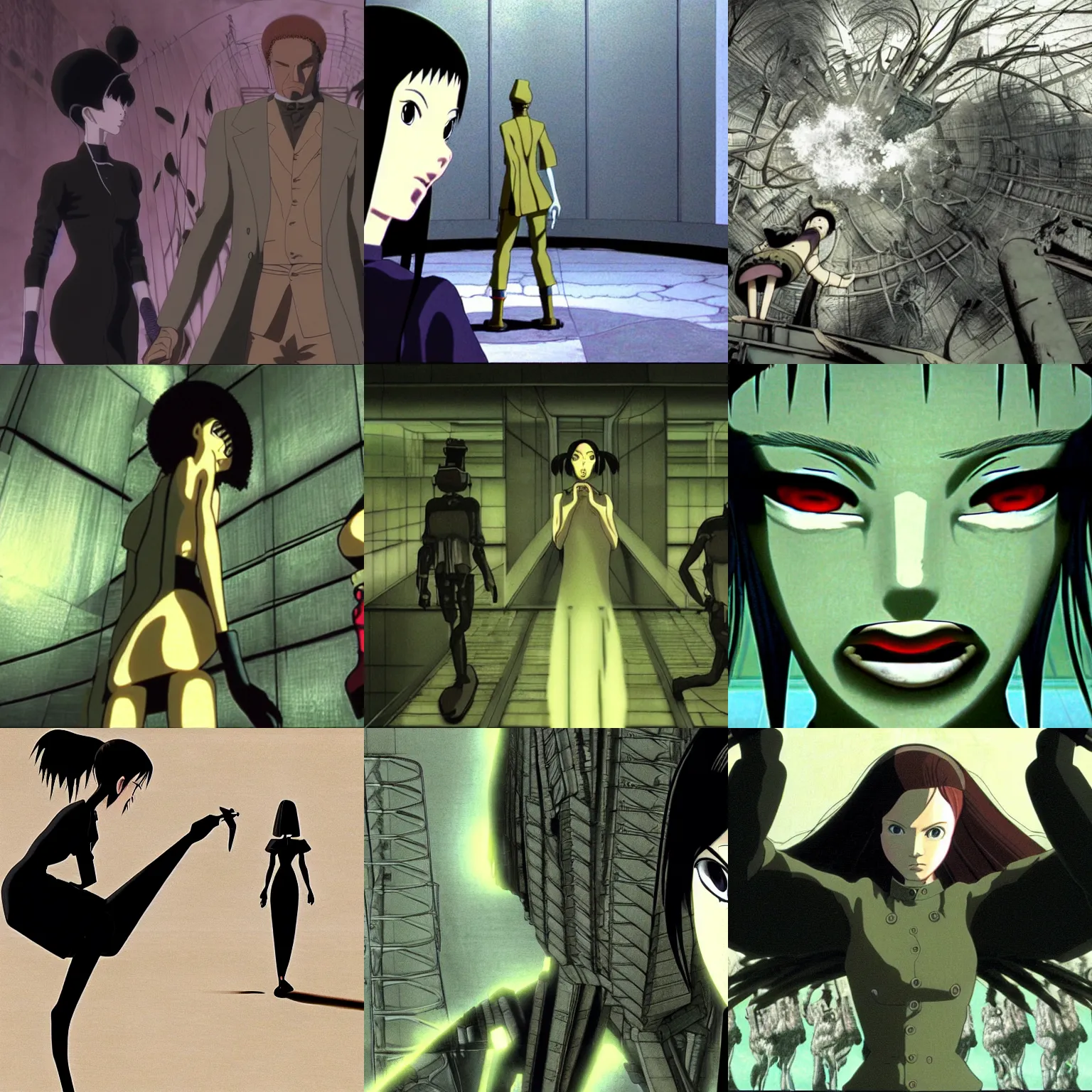 Prompt: a film still from the animatrix ( 2 0 0 3 )