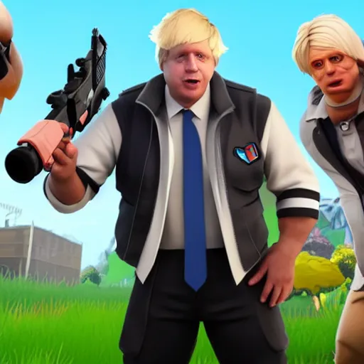 Prompt: boris johnson as a fortnite character