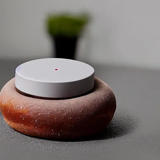 Prompt: a round donut shaped Bluetooth speaker design, soft light studio photography, archviz, minimal clean, detailed