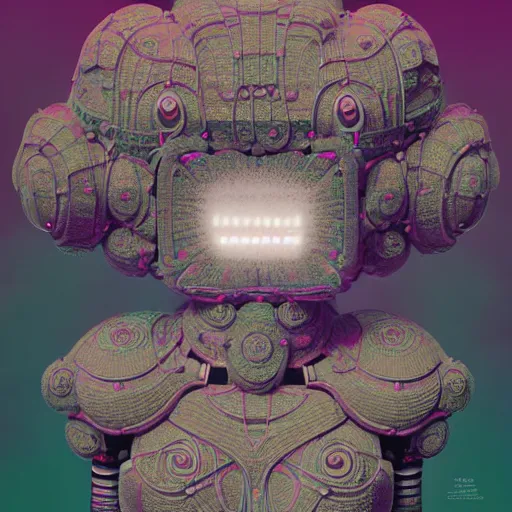 Image similar to a fluffy robot fractal:: by Martine Johanna and Simon Stålenhag and Chie Yoshii and Casey Weldon and Guillermo del toro :: ornate, dynamic, particulate, intricate, elegant, highly detailed, centered, artstation, smooth, sharp focus, octane render, 3d