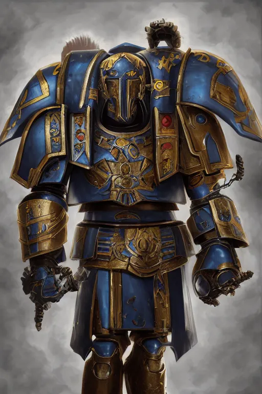 Image similar to armor portrait heros warhammer 4 0 k horus heresy fanart - the primarchs emperor by johannes helgeson animated with vfx concept artist & illustrator global illumination ray tracing hdr fanart arstation zbrush central hardmesh 8 k octane renderer comics stylized