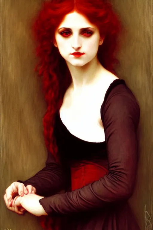 Image similar to victorian vampire, painting by rossetti bouguereau, detailed art, artstation