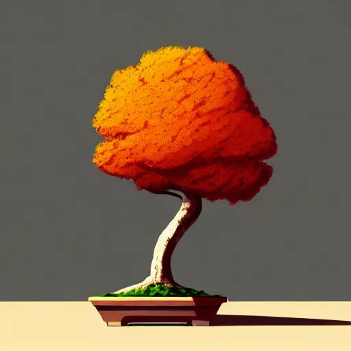 Image similar to bonsai tree but minimalistic concept art by frank stella gilleard james, whalen tom, colorful, soft light, trending on artstation, minimalism