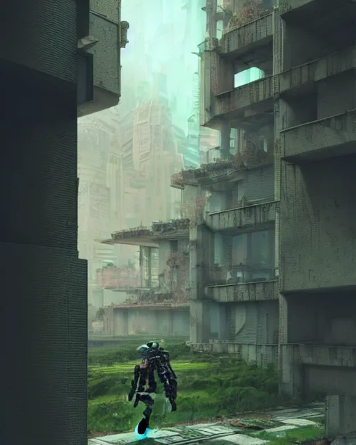 Prompt: hyperrealistic 3d render highly detailed exoskeleton baroque mecha iridescent pink brutalist city ruins background concept art octane santiago caruso de chirico sharp very dramatic green light 8k low angle shallow depth of field