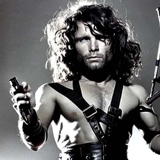 Image similar to jim morrison as snake plisskin