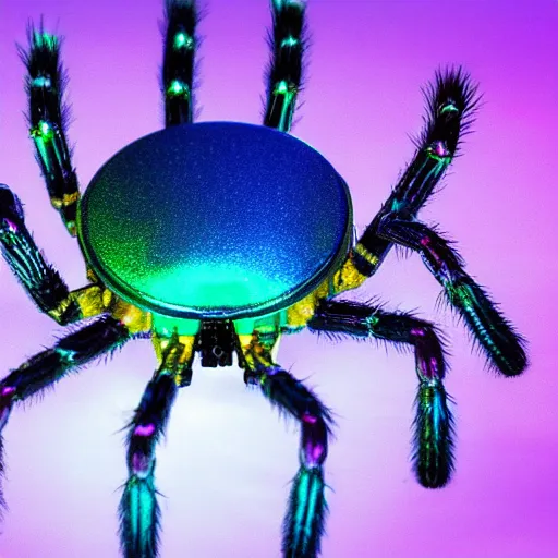 Image similar to giant iridescent robot spider