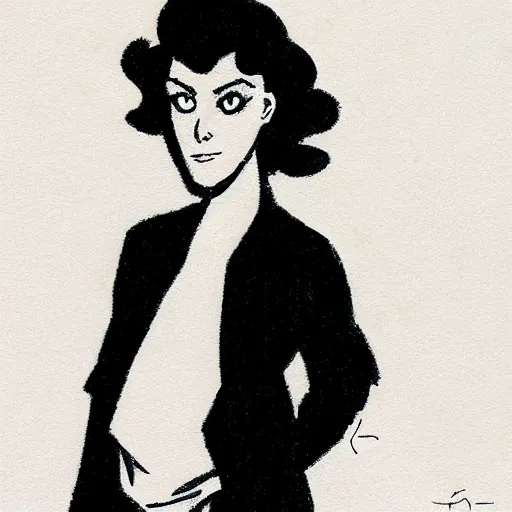 Image similar to a female character drawn by david mazzucchelli and marjane satrapi, cmyk portrait