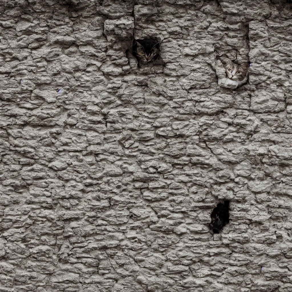 Image similar to a close up of a wall made of cat, a photo by fred a. precht, shutterstock contest winner, dye - transfer, ultrafine detail, uhd image