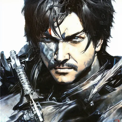 Image similar to portrait of a hero holding his sword in front of his face by yoji shinkawa, high quality, extra details, realism