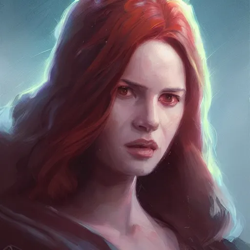 Prompt: portrait of a woman by greg rutkowski, mara jade, star wars expanded universe, she is about 2 0 years old, highly detailed portrait, digital painting, artstation, concept art, smooth, sharp foccus ilustration, artstation hq