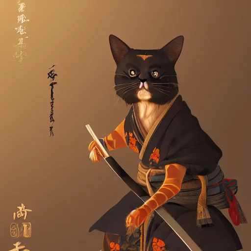 Prompt: many cat samurai are drinking teai, highly detailed, digital painting, artstation, japanese ukiyo style,, movie still, smooth, sharp focus uhd 8 k