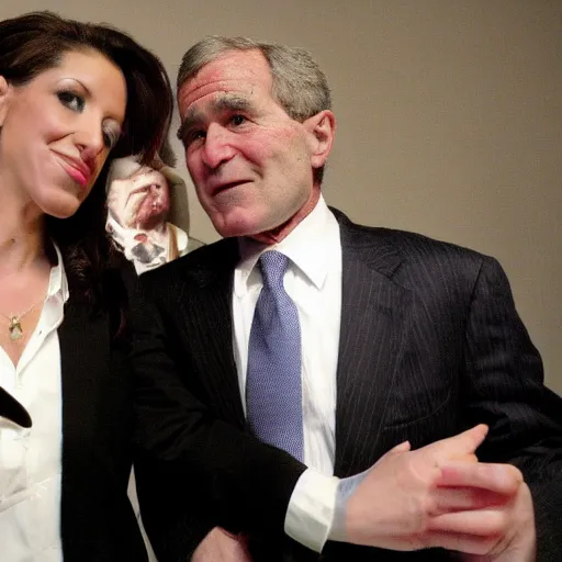 Image similar to abby martin punching george w bush in the face