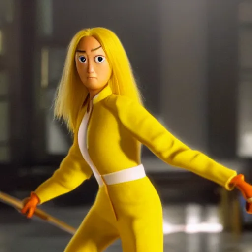 Prompt: first photos of 2 0 2 4 pixar animated kill bill remake ( eos 5 ds r, iso 1 0 0, f / 8, 1 / 1 2 5, 8 4 mm, postprocessed, 4 k )