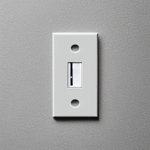 Image similar to a cast concrete light switch. Plain white background