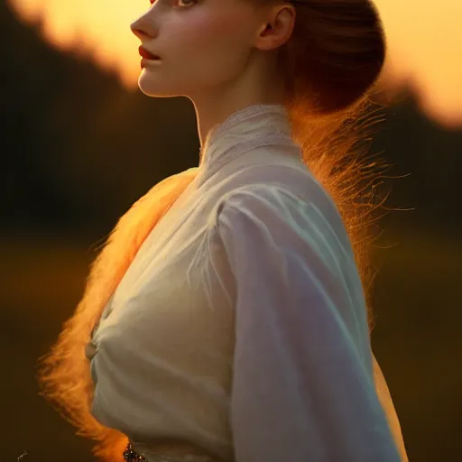 Prompt: photographic portrait of a stunningly beautiful czechoslovakia renaissance female in soft dreamy light at sunset, contemporary fashion shoot, by edward robert hughes, annie leibovitz and steve mccurry, david lazar, jimmy nelsson, breathtaking, 8 k resolution, extremely detailed, beautiful, establishing shot, artistic, hyperrealistic, beautiful face, octane render