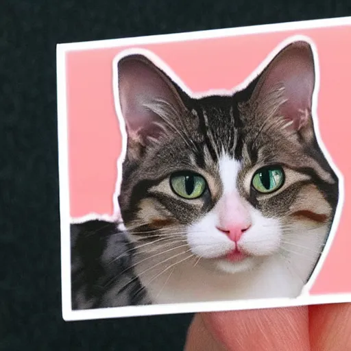 Image similar to surprised cat sticker