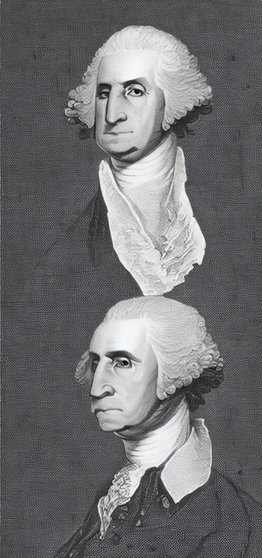 Prompt: george washington as a serpent, body horror, creepy, dark