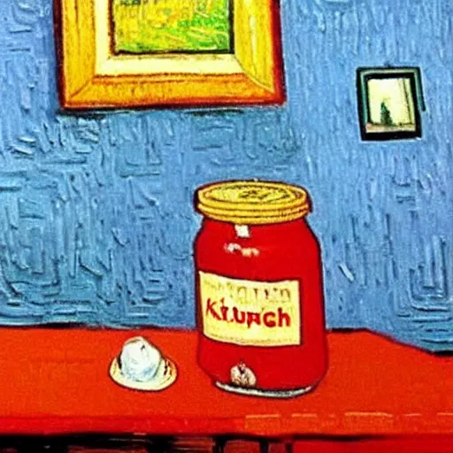 Image similar to ketchup van gogh