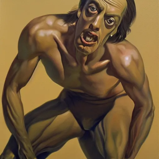 Prompt: steve buscemi painted by boris vallejo