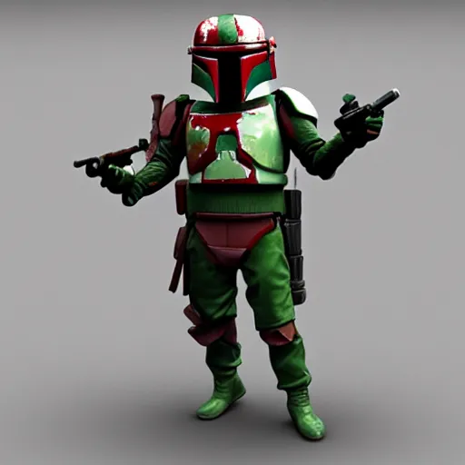 Image similar to boba fett nft, random artstyle