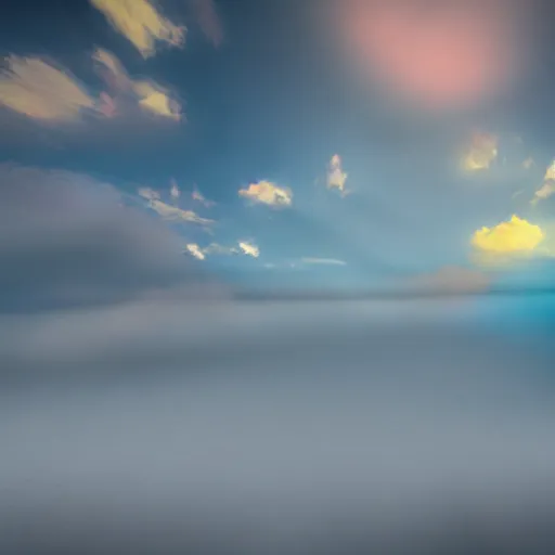 Image similar to multicolor clouds, volumetric lighting