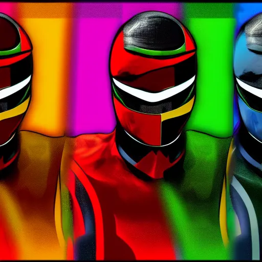 Image similar to lawrence fishburne as the traffic light power ranger, digital art, highly detailed