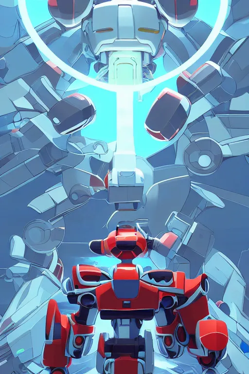 Image similar to metabots medabots medarotto medarot robot minimalist comics, behance hd by jesper ejsing, by rhads, makoto shinkai and lois van baarle, ilya kuvshinov, rossdraws global illumination ray tracing hdr radiating a glowing aura