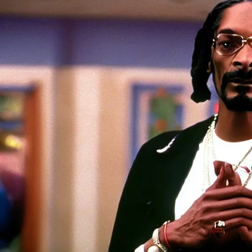 Prompt: a tv still of Snoop Dogg starring as Coach Kreeton in All That (1994)