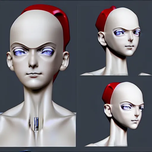 Image similar to prompt : hyperrealist photorealistic zbrush 3 d render of 1 9 9 0 anime character soft light portrait, robot accessories parts and broken cables, 3 5 mm, otaku gangasta, inspired by fables, realistic face, smooth face feature, intricate oil painting, high detail, sharp high detail, manga and anime 2 0 0 0