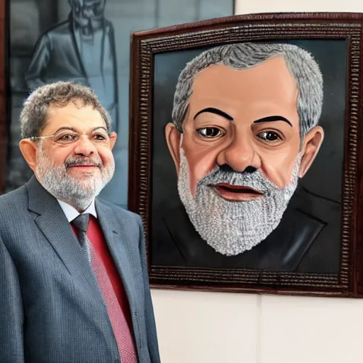 Prompt: portrait en buste of Luis inacio Lula da Silva