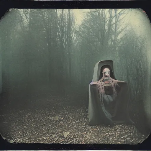 Image similar to kodak portra 4 0 0, wetplate, photo of a surreal artsy dream scene, horror, grotesque, portrait