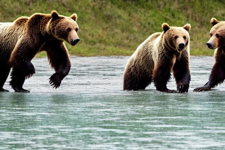 Image similar to grizzly bears playing basketball