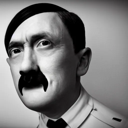 Image similar to hitler kawaii blushing uwu, portrait photography