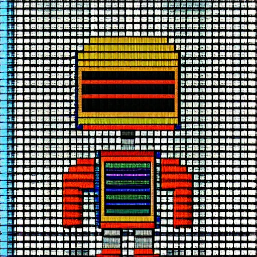 Image similar to robot knight, highly detailed pixel art, 1 2 8 bit