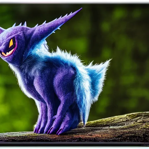 Image similar to national geographic photo of haunter, pokemon in the wild, intricate, portrait, 8 k highly professionally detailed, hdr, award winning