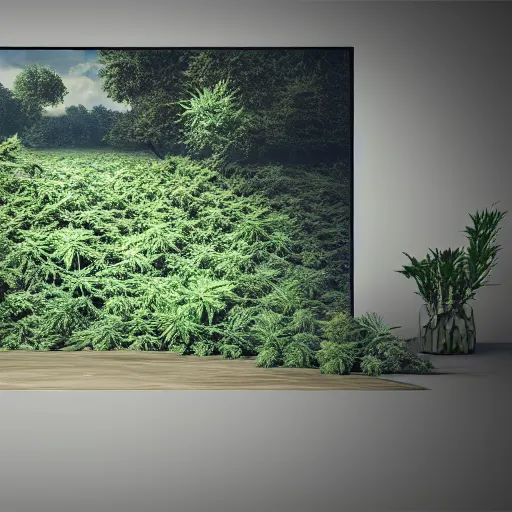 Prompt: room full of weed, landscape, highly detailed, sharp focus, octane render, illustration, 8k