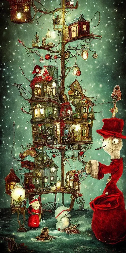 Prompt: a christmas toys scene by alexander jansson