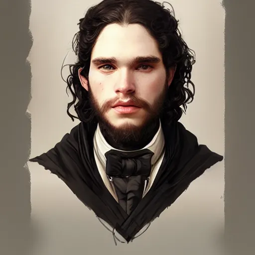 Prompt: portrait of john snow, intricate, elegant, highly detailed, digital painting, artstation, concept art, smooth, sharp focus, illustration, art by artgerm and greg rutkowski and alphonse mucha and william - adolphe bouguereau